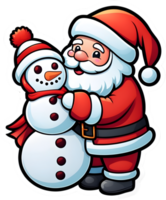 Santa Claus cartone animato clipart ai generativo,natale icone, festivo simboli, vacanza stagione, natale decorazioni png