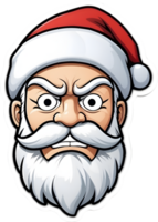 Père Noël claus dessin animé Père Noël claus avec barbe , ai génératif png