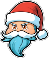santa claus cartoon santa claus with beard , ai generative png