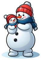 bonhomme de neige clipart ai génératif, Noël Icônes, de fête symboles, vacances saison, Noël décorations png
