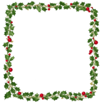 Christmas border frame PNG transparent background Ai Generative