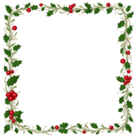 Christmas border frame PNG transparent background Ai Generative