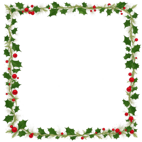 Christmas border frame PNG transparent background Ai Generative