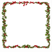 Christmas border frame PNG transparent background Ai Generative