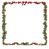 Christmas border frame PNG transparent background Ai Generative