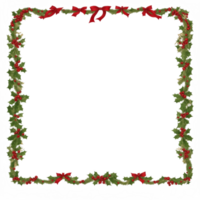 Christmas border frame PNG transparent background Ai Generative