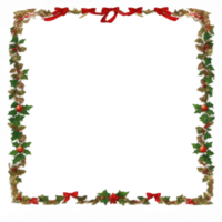 Christmas border frame PNG transparent background Ai Generative