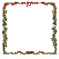 Christmas border frame PNG transparent background Ai Generative