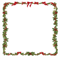 Christmas border frame PNG transparent background Ai Generative