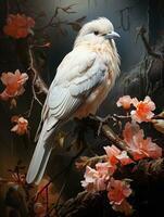 White bird animal image, AI Generated photo