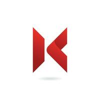 plantilla de vector de logotipo de letra k, diseño de logotipo inicial de letra k creativa