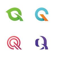 letra q logo diseño modelo elementos vector