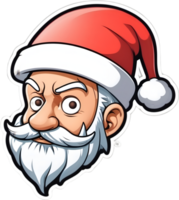 santa claus cartoon santa claus with beard , ai generative png