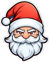 Santa Claus viso con barba e baffi su , ai generativo png