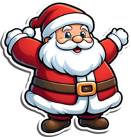 santa claus cartoon clipart ai generative,Christmas icons, Festive symbols, Holiday season, Xmas decorations png