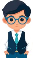 businessman avatar clip art png, ai generative png