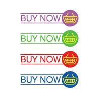 buy now button design. cursor sign and symbol. vector