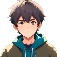 cute boy character, adorable boy cartoon, ai generative png