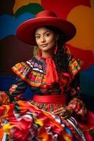 Tradition and Joy in Living Color Hispanic Heritage - AI generated photo