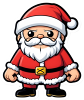 santa claus cartoon santa claus with beard , ai generative png