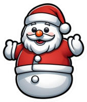 santa claus tecknad serie ClipArt ai generativ, jul ikoner, festlig symboler, Semester säsong, xmas dekorationer png