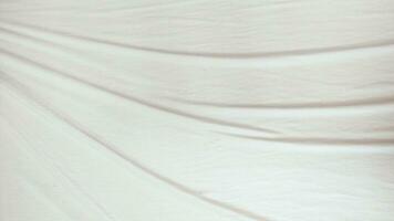 white textured cotton linen wrinkled background photo
