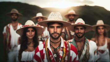 Hispano patrimonio mes, celebrando cultura por ai generativo foto