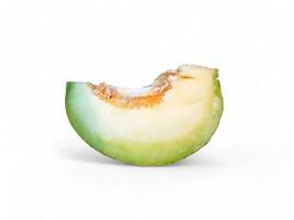 A slice of melon on a white background photo