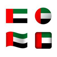 Vector United Arab Emirates National Flag Icons Set