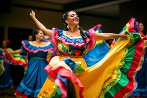 cultural orgullo en colores Hispano patrimonio bandera - ai generado foto