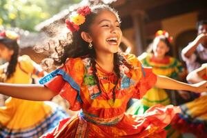 Tradition and Joyful Colors Hispanic Heritage in Colors - AI generated photo