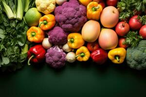 mix vegetables isolated with pastel background professional advertising photography AI Generated photo