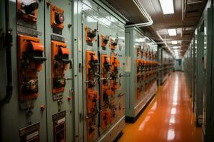 electrical panel room professional advertising photography AI Generated photo