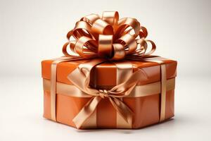 gift box with satin ribbon AI Generated photo