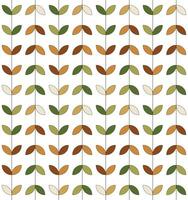 Leaf vector seamless pattern. Beautiful multicolored century geometric leaves. Retro pattern in mid century modern style.