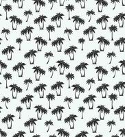 Palm tree seamless pattern on a white background. Palm tree silhouette Pattern. Summer tropical vector illustration.