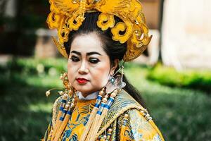 Ho Chi Minh City, Vietnam - August 19, 2023 Artists performing Vietnamese classical opera make up for the show in Binh Thanh District photo