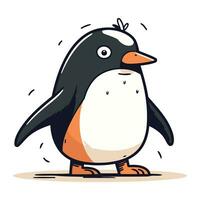 dibujos animados pingüino. vector ilustración de un dibujos animados pingüino.