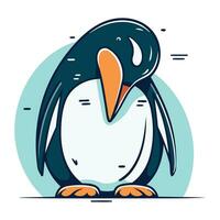 Penguin. Cute cartoon penguin. Vector illustration.