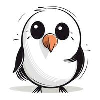 cute cartoon penguin isolated on white background. vector illustration.