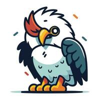 Cartoon eagle. Vector illustration of an american bald eagle.