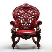 a red chair isolated photo