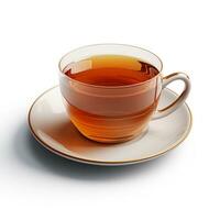 a cup of hot tea isolated photo
