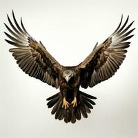 un volador águila aislado foto