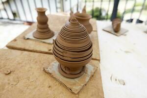 Hand molded clay photo