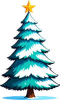 Kerstmis boom illustratie clip art ai generatief png