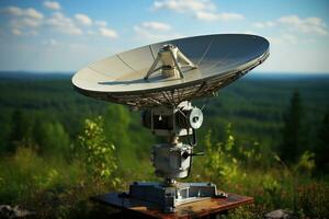 satellite dish facing the sky AI Generated photo