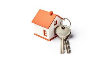 house key isolated on white. AI Generated photo