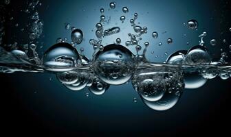 Air bubbles in water are like tiny pockets of air that float to the surface. Creating using generative AI tools photo