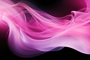 Pink smoke on a black background, light abstract texture, print, banner photo